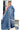 Linen Saree With Mirror Work | Indigo