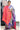 Pochampally Silk Saree With Zari Border | Dusk + Salmon