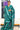 Jute Cotton Saree With Floral Print | Dark Teal