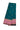 Fusion Silk Saree with Retta Petta Border  | Medium Teal + Sweet Pink