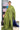 Khadi Cotton Saree With Mirror Work | Olive Green + Navy Blue