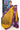 Jute Silk Mix Saree With Fancy Border | Mustard Yellow + Purple
