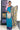 Unstitched Salwar Set - Raw silk With Kalamkari Design Shawl | Happy Blue + Tussar