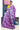 Linen Cotton Sarees | Arrow Design | Teal blue and purple