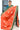 Shibori Tussar Saree With Printed Design | Dark Orange + Forest Green