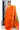 Ikkat Cotton Saree With Ikkat Stripes | Tangerine