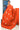 Linen Silk Saree With Kolam Motif Design | Flame Orange