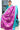 Shibori Tussar Saree With Printed Design | Purple + Sky Blue