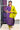 Pochampally Silk Stitched Salwar Suit (Top, Bottom & Dupatta) - Violet + Parrot Green