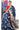Pochampally Silk Cotton Saree | Navy Blue + White
