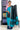 Unstitched Salwar Set - Mangalagiri Silk Cotton | Aqua Blue + Black