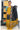 Unstitched Salwar Set - Pochampally silk | Mustard Yellow + Black