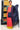 Unstitched Salwar Set - Raw silk| Light Coral Red + Navy Blue