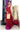 Unstitched Salwar Set - Raw silk| Maroon + Tan White