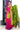 Unstitched Salwar Set - Raw silk| Raspberry Pink + Parrot Green