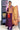 Unstitched Salwar Set - Silk | Purple + Rustic Orange