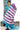 Linen Cotton Saree With Stripes Pattern | Violet + Bright Blue
