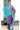 Linen Cotton Saree With Stripes Pattern | Violet + Bright Blue