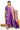 Pochampally Silk Salwar Material (Top, Bottom & Dupatta) - French Violet + Dusty Pink