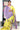 Linen Tissue Saree With 3D Design | Lemon Yellow + Light Eggplant