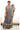 Korean Tussar Saree With Zig Zag Pattern | Tan + Gray