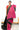 Raw Silk Sarees with Small Butta | Black + Hot Pink