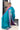 Semi Tussar Saree with Temple Border |Turquoise Blue and Violet