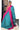 Binny Silk Saree with Retta Petta Border |Teal and Hot Pink