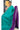 Raw Silk Saree With Mini Chex | Teal+Violet