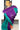 Raw Silk Saree With Mini Chex | Teal+Violet