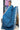 Semi Chinon Saree With Kalamkari Blouse | Royal Blue + Mustard Yellow
