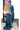 Semi Chinon Saree With Kalamkari Blouse | Royal Blue + Mustard Yellow