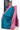 Semi Tussar Saree with Elephant Motif |Teal and Hot Pink