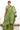 Munga Cotton Saree With Leaf Design |  Green Grass