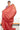 Munga Cotton Saree With Leaf Design |  Coral + Rust