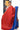 Raw Silk Saree With Coin Butta | Pretty Red + Royal Blue
