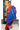 Raw Silk Saree With Coin Butta | Pretty Red + Royal Blue