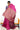 Borderless Soft Silk Saree With Chex  | Hot Pink + Maroon