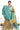 Munga Cotton Saree With Leaf Design |  Sand + Aqua Blue