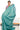 Munga Cotton Saree With Leaf Design |  Happy Sky + Aqua Mint