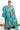 Munga Cotton Saree With Leaf Design |  Happy Sky + Aqua Mint